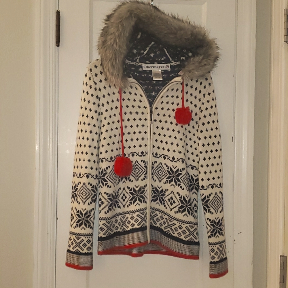 Cozy Obermeyer fleece zip up jacket